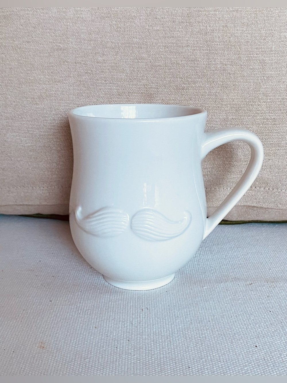 Jonathan Adler Muse Mr. & Mrs. Mustache Porcelain Mug White